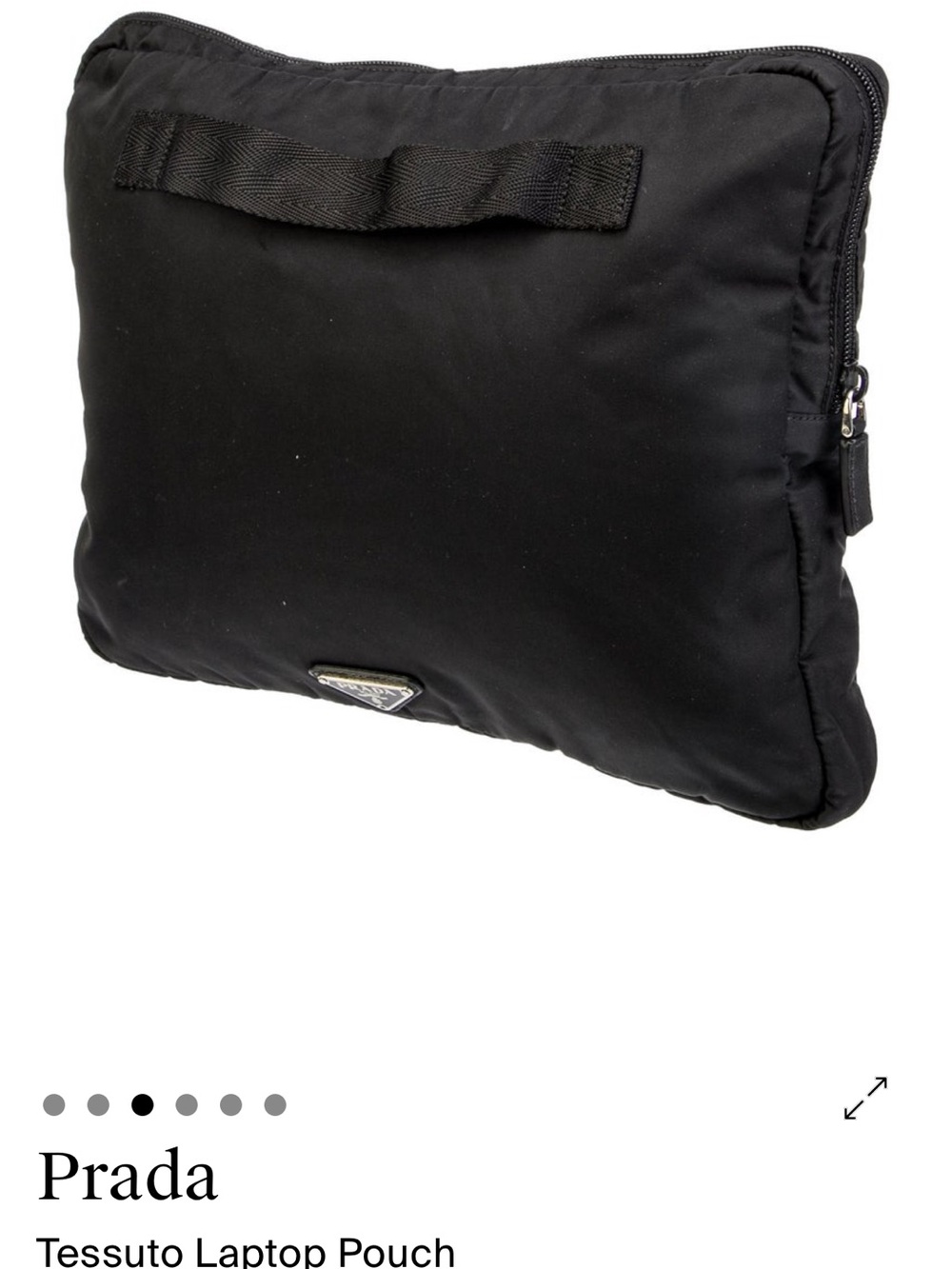 Prada Black Portfolio Tessuto Laptop with Top Handle - Picture 3 of 6